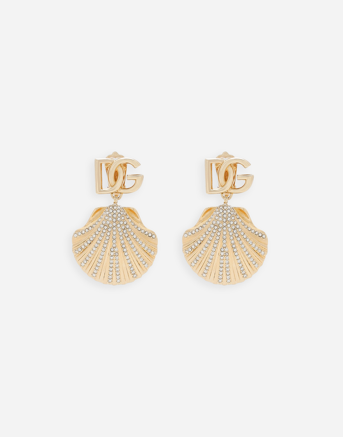 Серьги с ракушкой, украшенной стразами, и логотипом dg Dolce & Gabbana, золото
Серьги с ракушкой, украшенной стразами, и логотипом dg Dolce & Gabbana, золото