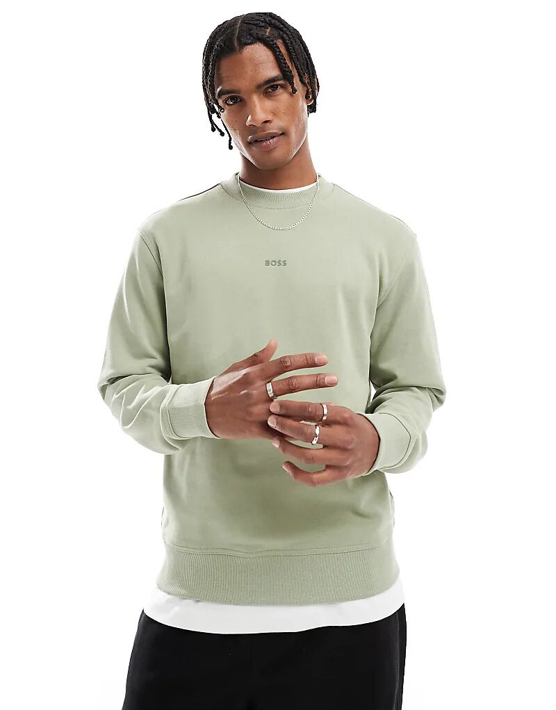 Толстовка BOSS Orange с маленьким логотипом на груди зеленого цвета
Толстовка BOSS Orange с маленьким логотипом на груди зеленого цвета