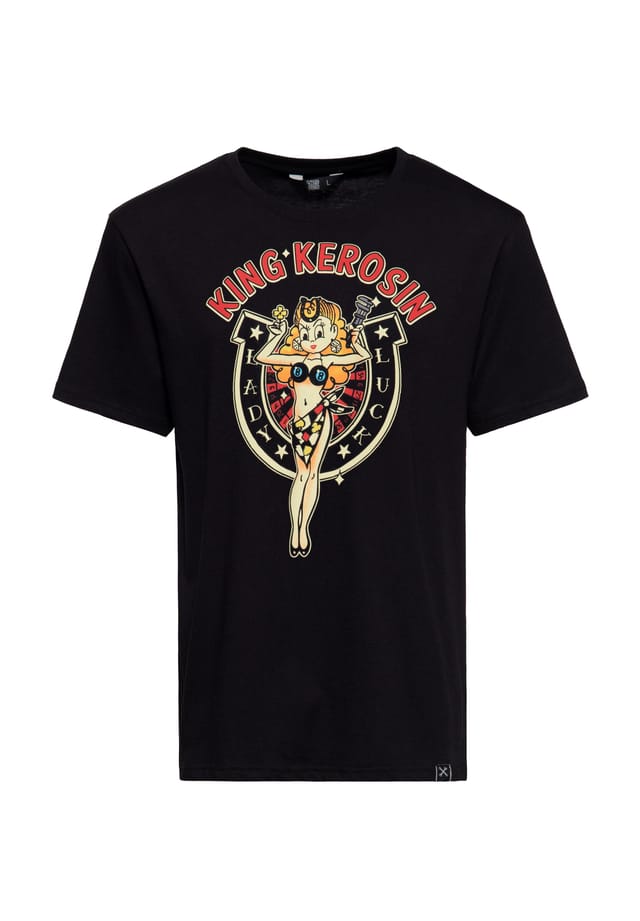 Футболка с принтом в виде комикса «Госпожа удача» King Kerosin, черный
Футболка с принтом в виде комикса «Госпожа удача» King Kerosin, черный