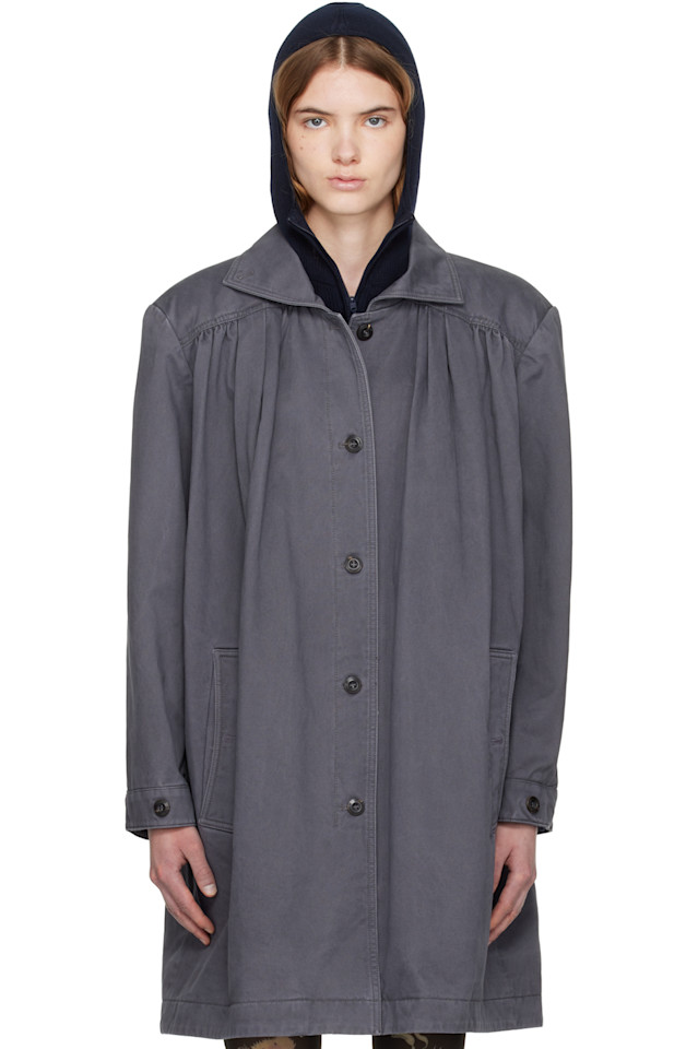 Серое пальто со сборками Open Yy, Charcoal
Серое пальто со сборками Open Yy, Charcoal