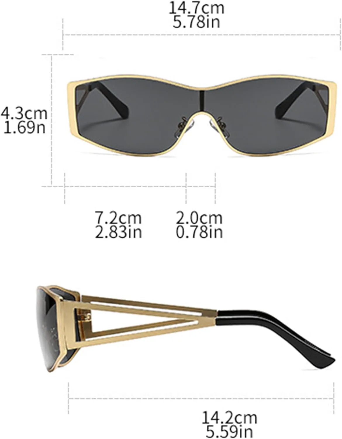 Модные цельные солнцезащитные очки bullabulling для женщин в стиле Y2K с металлической оправой, «кошачий глаз», защита от ультрафиолета UV400, Gold Black
Модные цельные солнцезащитные очки bullabulling для женщин в стиле Y2K с металлической оправой, «кошачий глаз», защита от ультрафиолета UV400, Gold Black
