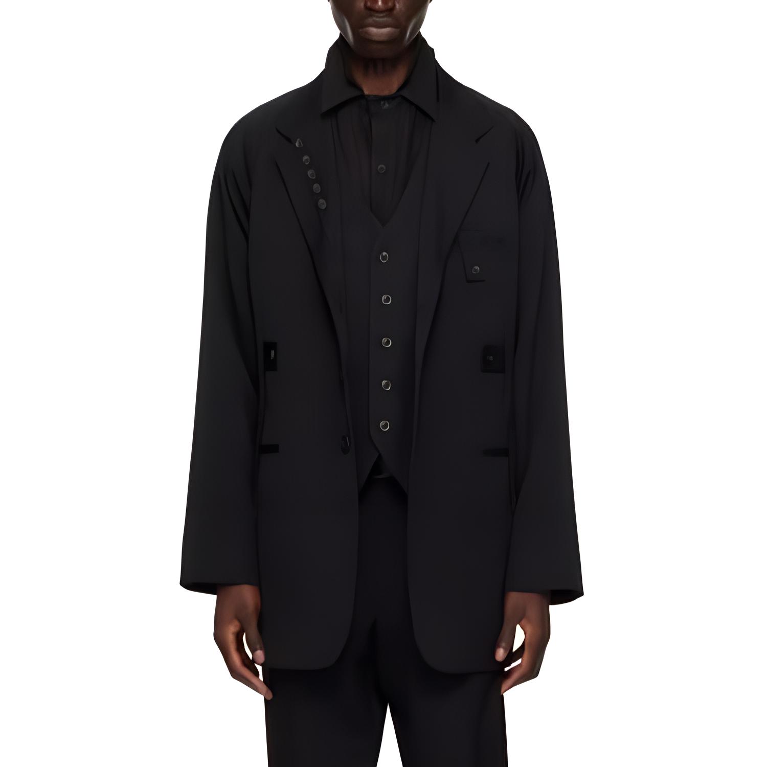 Yohji Yamamoto Мужской деловой костюм черный, Black
Yohji Yamamoto Мужской деловой костюм черный, Black