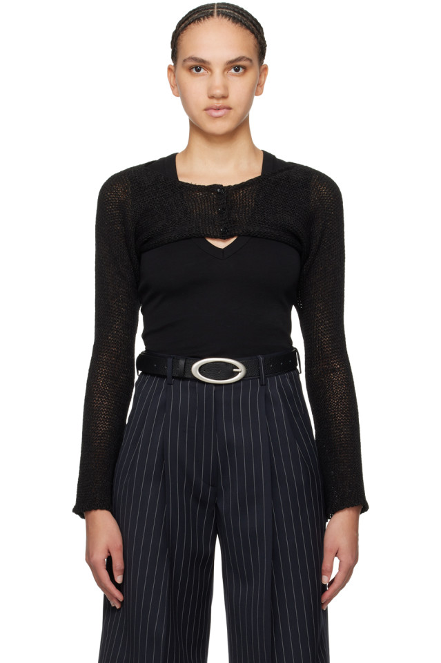 эксклюзивный черный болеро-кардиган Ssense Open Yy, черный
эксклюзивный черный болеро-кардиган Ssense Open Yy, черный