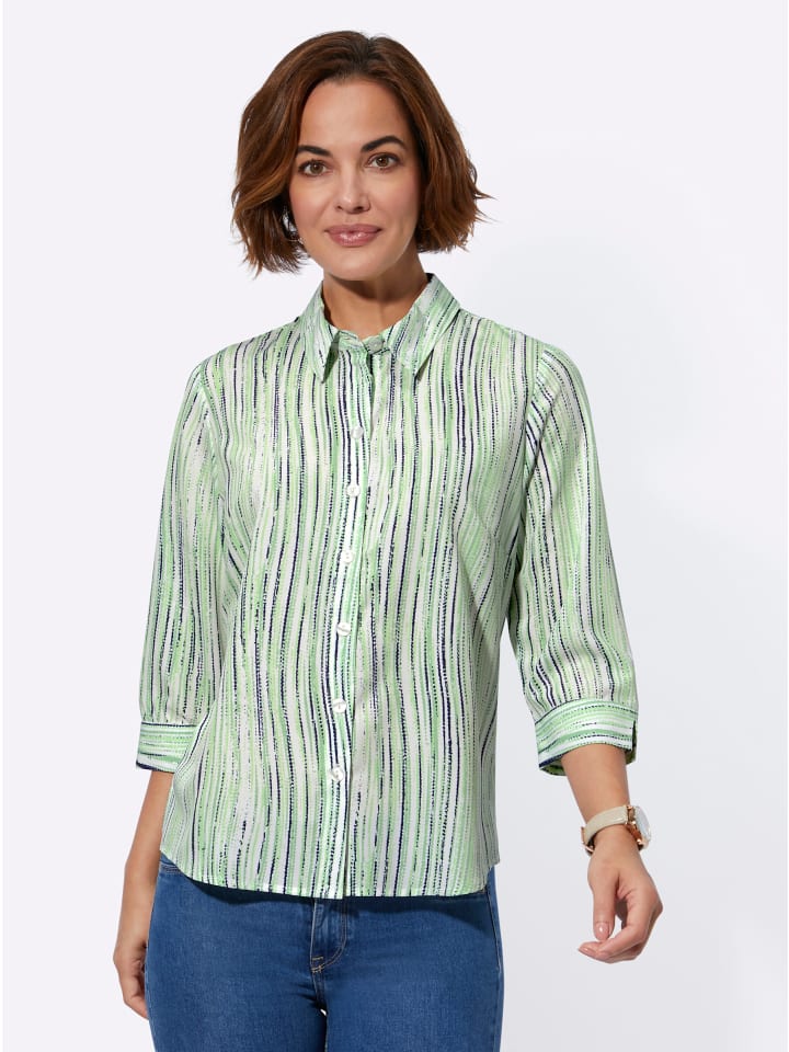 Полосатая блузка с принтом резеда-экрю WITT WEIDEN
Полосатая блузка с принтом резеда-экрю WITT WEIDEN