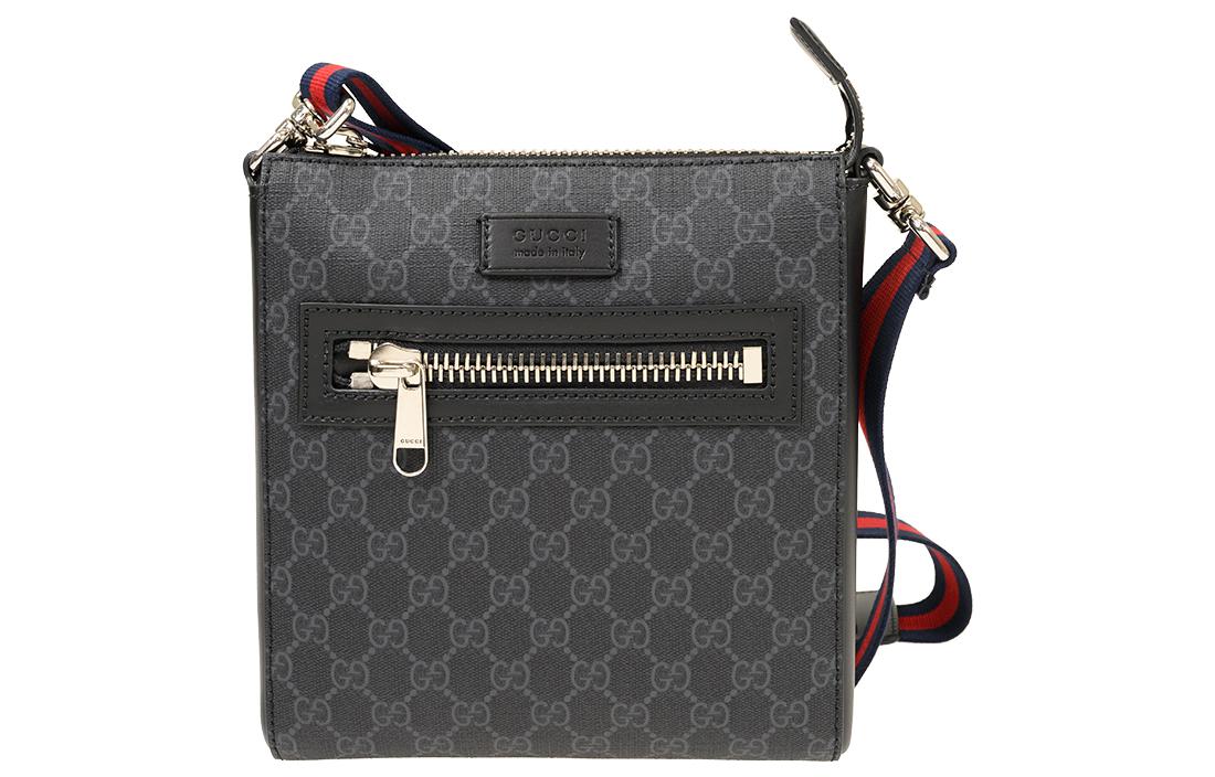Сумка-мессенджер из холста с кожаными деталями, через плечо, мужская черно-серая GUCCI
Сумка-мессенджер из холста с кожаными деталями, через плечо, мужская черно-серая GUCCI