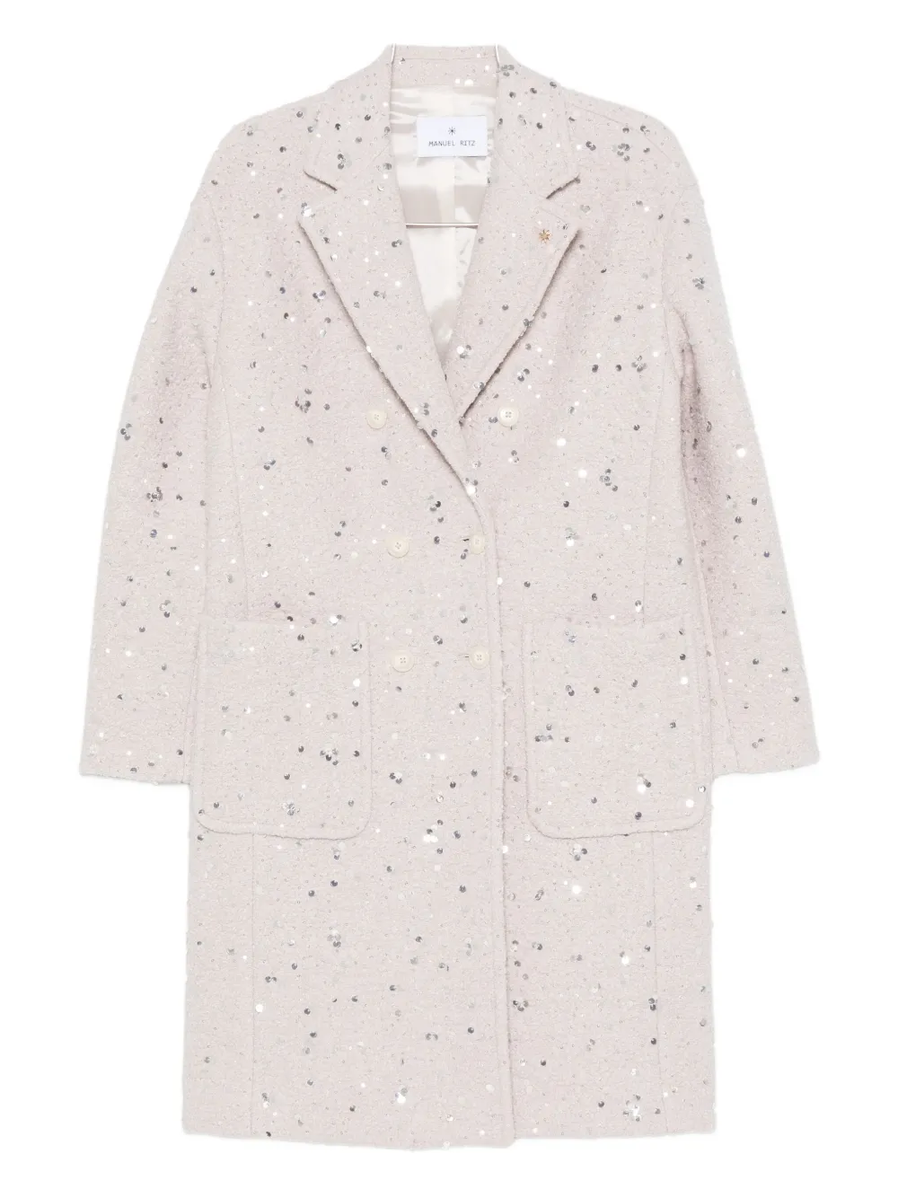 Пальто, украшенное пайетками Manuel Ritz, нейтральный
Пальто, украшенное пайетками Manuel Ritz, нейтральный