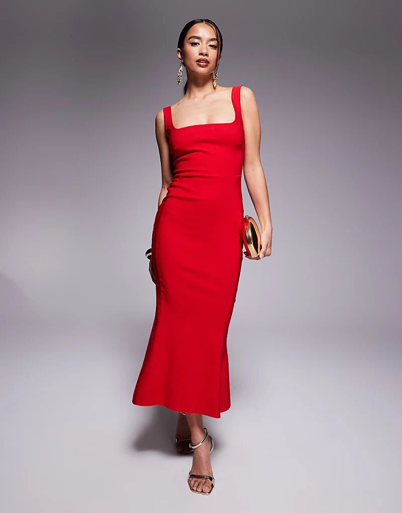 Платье миди Vesper Petite bengaline без рукавов с квадратным вырезом и силуэтом «рыбий хвост» красного цвета
Платье миди Vesper Petite bengaline без рукавов с квадратным вырезом и силуэтом «рыбий хвост» красного цвета