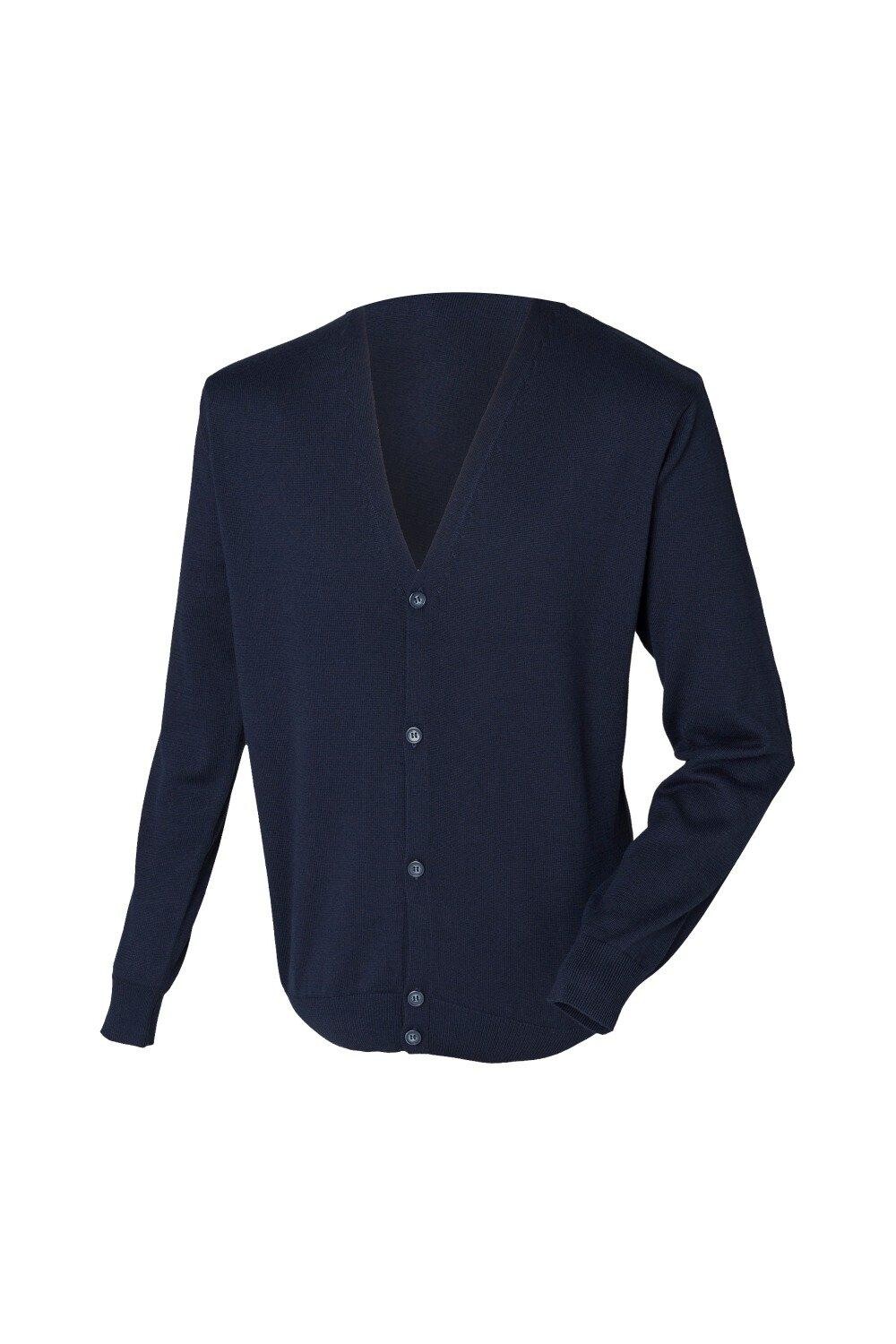 Кардиган тонкой вязки с V-образным вырезом и пуговицами Henbury, темно-синий
Кардиган тонкой вязки с V-образным вырезом и пуговицами Henbury, темно-синий