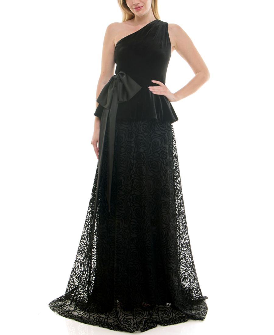 Женское платье с одним открытым плечом и баской Taylor, Ebony
Женское платье с одним открытым плечом и баской Taylor, Ebony