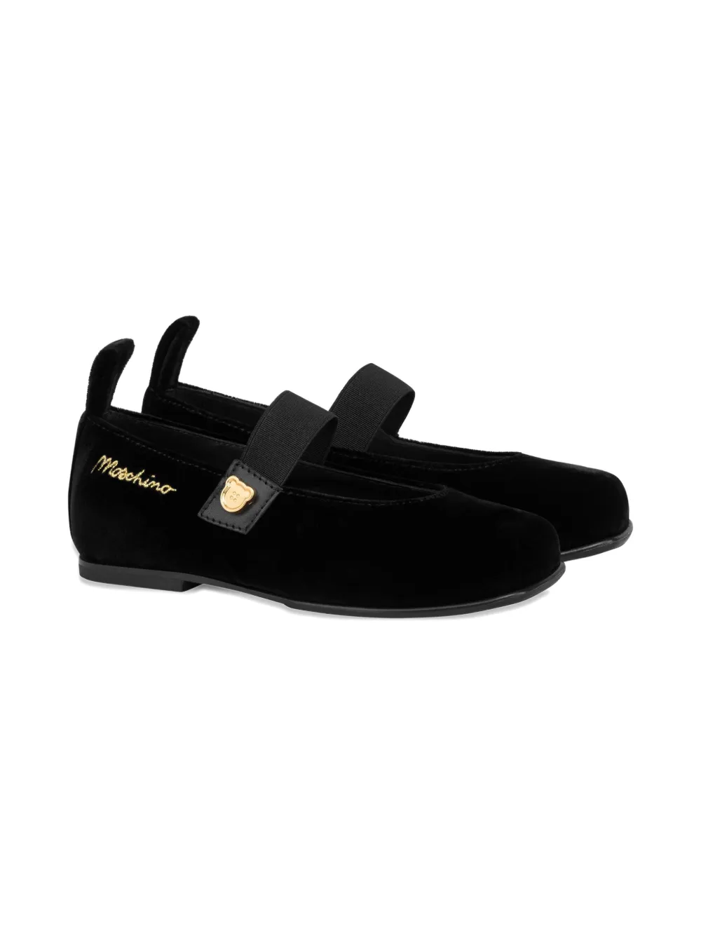 Бархатные балетки Moschino Kids, черный
Бархатные балетки Moschino Kids, черный