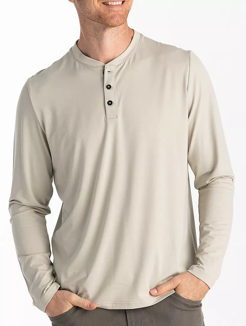 Мужская футболка из бамбука Free Fly с длинными рукавами, цвет Sandstone 
Мужская футболка из бамбука Free Fly с длинными рукавами, цвет Sandstone