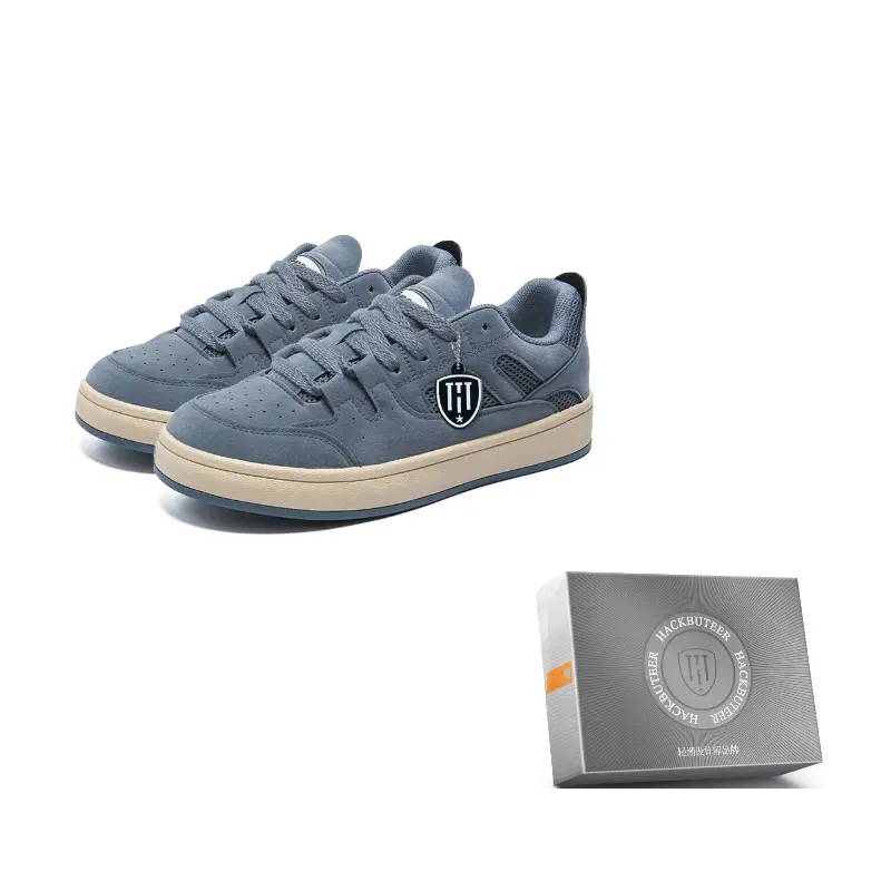 HACKBUTEER Низкие скейтерские кросcовки мужские в коробке серые, цвет Gray 
HACKBUTEER Низкие скейтерские кросcовки мужские в коробке серые, цвет Gray