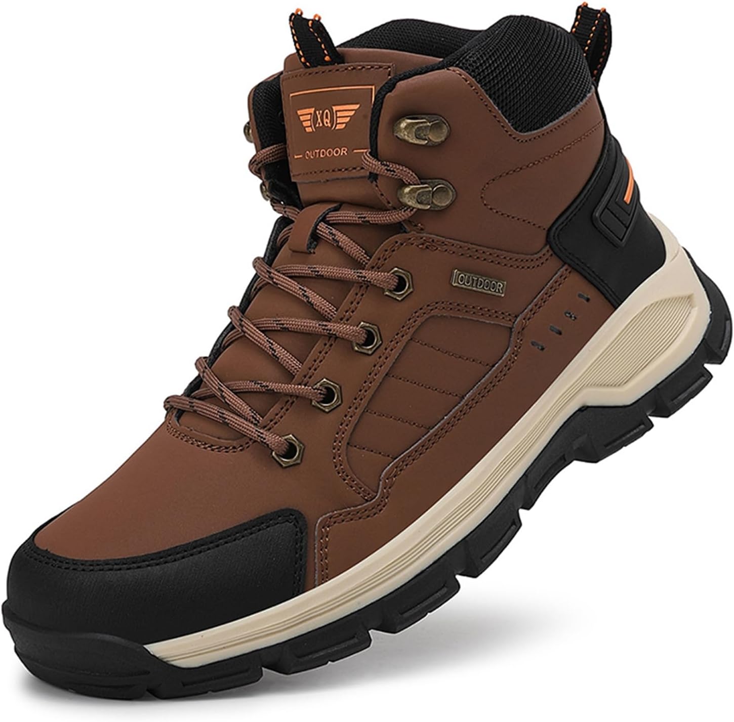 Мужские высокие походные ботинки на открытом воздухе с противоскользящей подошвой, кожаные, шнуровка, амортизирующие, подходящие для кемпинга, восхождений и путешествий Qaoterod, коричневый
Мужские высокие походные ботинки на открытом воздухе с противоскользящей подошвой, кожаные, шнуровка, амортизирующие, подходящие для кемпинга, восхождений и путешествий Qaoterod, коричневый