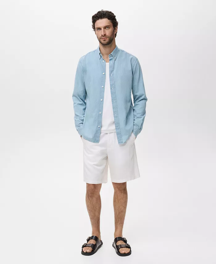 Мужская рубашка деним Regular Fit Mango, синий
Мужская рубашка деним Regular Fit Mango, синий