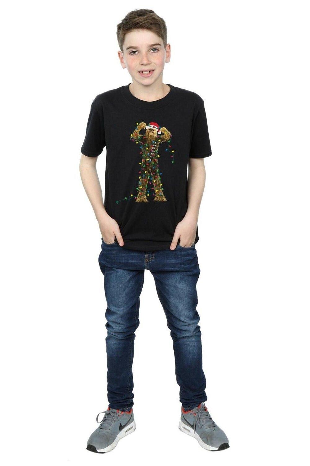 Футболка Чубакка с рождественскими огнями Star Wars, черный
Футболка Чубакка с рождественскими огнями Star Wars, черный