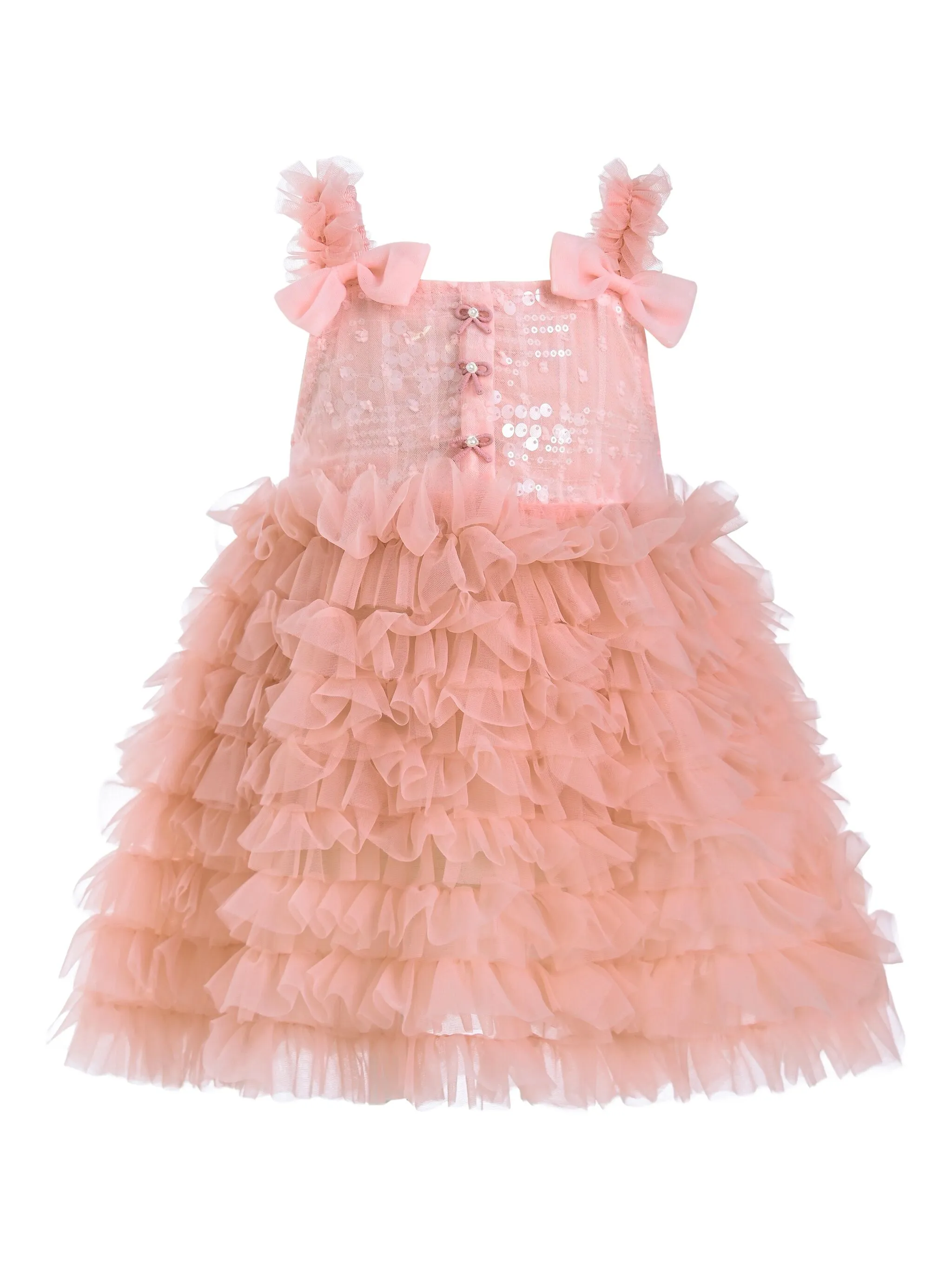 Платье с пайетками и оборками Tulleen, розовый
Платье с пайетками и оборками Tulleen, розовый