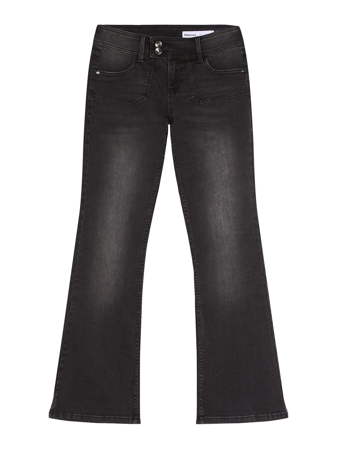 Bershka Расклешенные джинсы из черного денима
Bershka Расклешенные джинсы из черного денима
