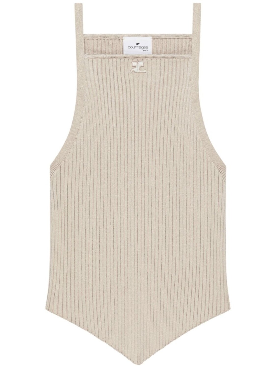 Courrèges топ с заостренным ребристым узором, нейтральный цвет
Courrèges топ с заостренным ребристым узором, нейтральный цвет