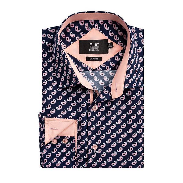 Мальчиковая рубашка slim fit с принтом пейсли Elie Balleh, Navy
Мальчиковая рубашка slim fit с принтом пейсли Elie Balleh, Navy