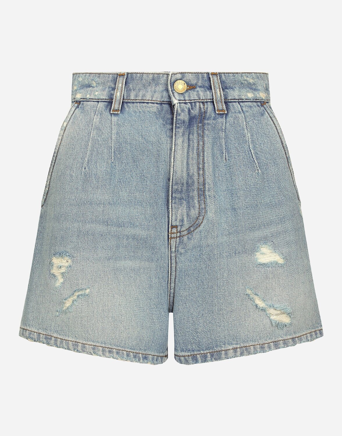 Джинсовые шорты с высокой талией Dolce & Gabbana, мультиколор
Джинсовые шорты с высокой талией Dolce & Gabbana, мультиколор