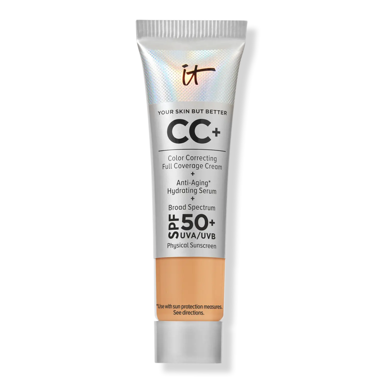Мини-CC+ крем с SPF 50+ IT Cosmetics, Tan Warm (tan with olive undertones)
Мини-CC+ крем с SPF 50+ IT Cosmetics, Tan Warm (tan with olive undertones)
