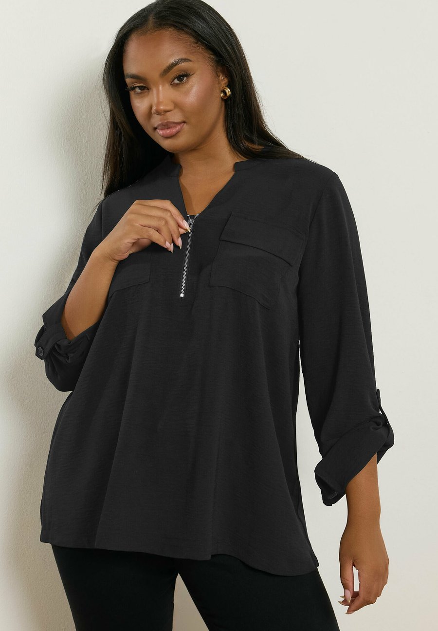 Блуза Yours Clothing Blouse, Black/Anthracite
Блуза Yours Clothing Blouse, Black/Anthracite