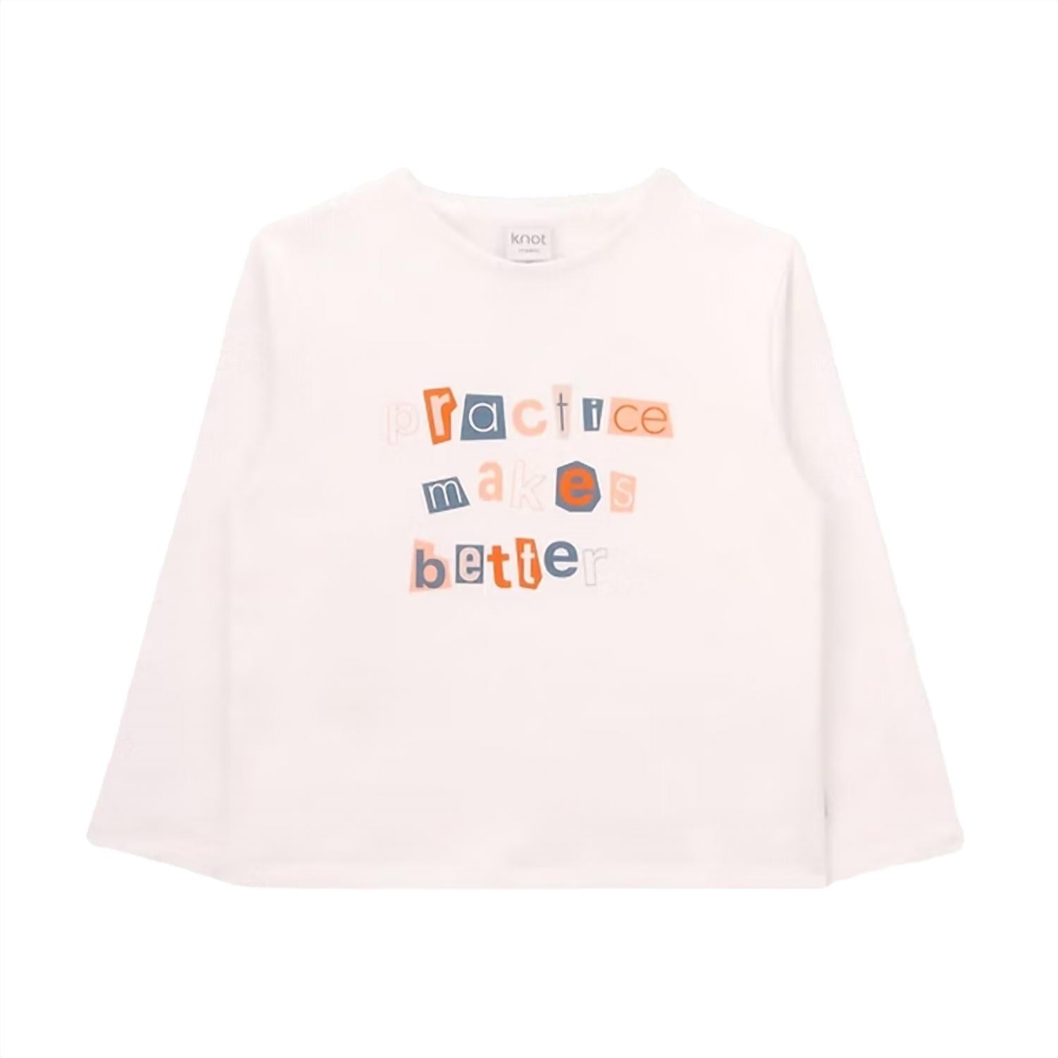 Дружелюбная футболка с длинным рукавом для девочек в белом цвете Knot
Дружелюбная футболка с длинным рукавом для девочек в белом цвете Knot