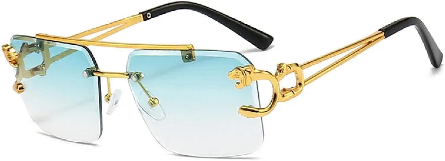 Модные металлические солнцезащитные очки без оправы с леопардовым принтом, двойной перемычкой, градиентной пленкой Ocean Film, защитой от УФ-излучения UV400 TVTBBVV, Green Gradient
Модные металлические солнцезащитные очки без оправы с леопардовым принтом, двойной перемычкой, градиентной пленкой Ocean Film, защитой от УФ-излучения UV400 TVTBBVV, Green Gradient