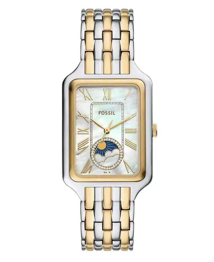 Женские часы Raquel Sun Moon с многофункциональным циферблатом, из нержавеющей стали, 29 мм Fossil
Женские часы Raquel Sun Moon с многофункциональным циферблатом, из нержавеющей стали, 29 мм Fossil