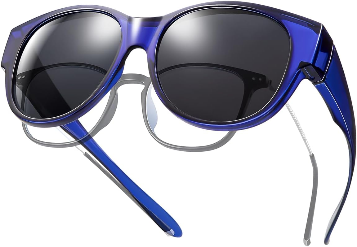 Поляризованные солнцезащитные очки, надеваемые поверх обычных очков, для женщин и мужчин, модные большие очки «кошачий глаз», защита от УФ-излучения UV400 TINHAO, Blue
Поляризованные солнцезащитные очки, надеваемые поверх обычных очков, для женщин и мужчин, модные большие очки «кошачий глаз», защита от УФ-излучения UV400 TINHAO, Blue