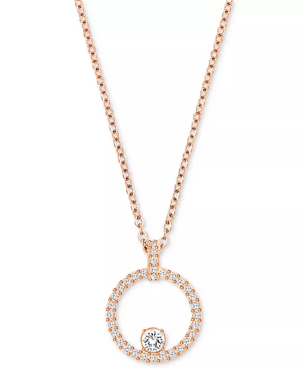 Ожерелье с подвеской в виде круга из кристаллов оттенка розового золота, 14-7/8 дюйма + удлинитель 2 дюйма Swarovski, noc
Ожерелье с подвеской в виде круга из кристаллов оттенка розового золота, 14-7/8 дюйма + удлинитель 2 дюйма Swarovski, noc