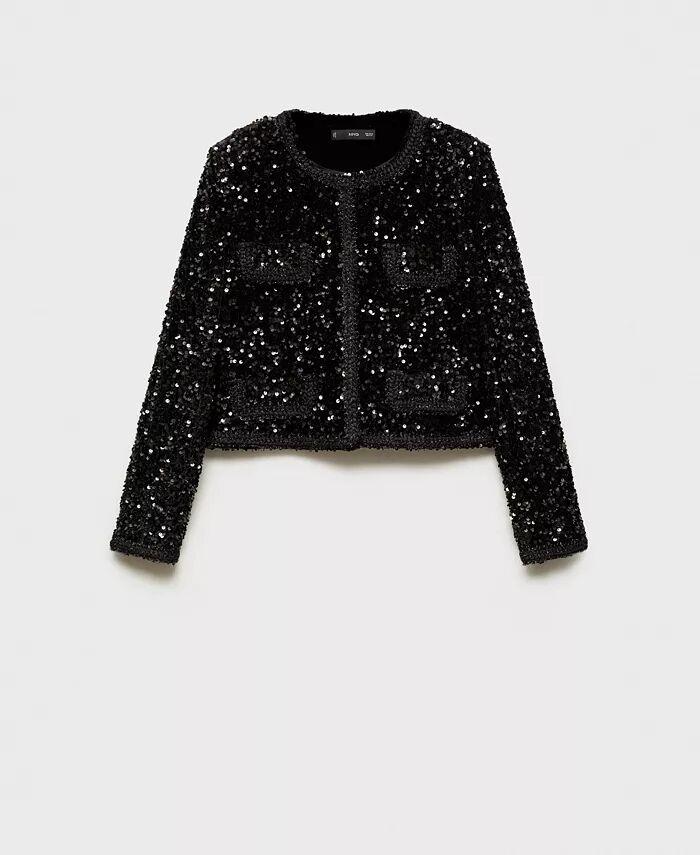 Женская куртка с карманами и пайетками MANGO, черный
Женская куртка с карманами и пайетками MANGO, черный