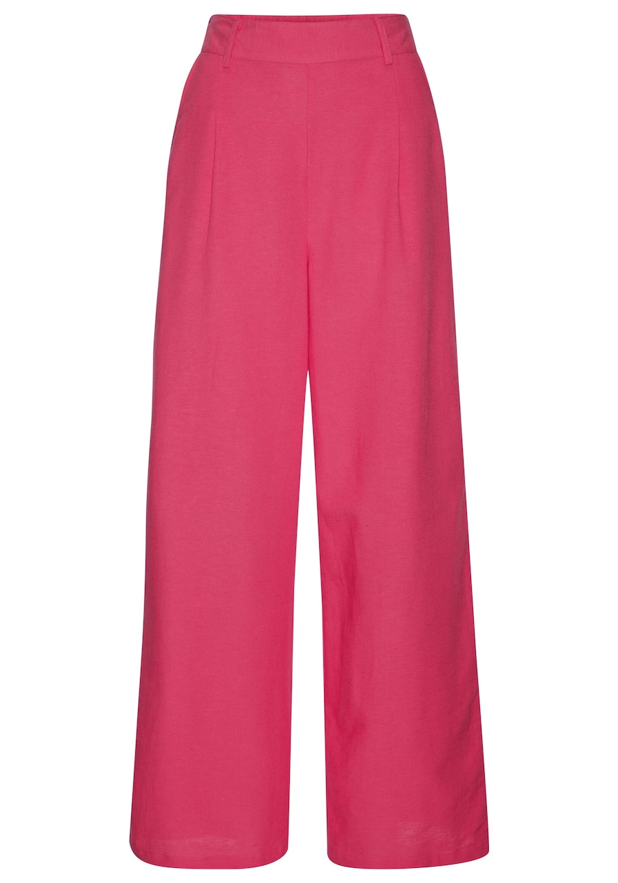 Свободные брюки со складками спереди LASCANA, фуксия
Свободные брюки со складками спереди LASCANA, фуксия