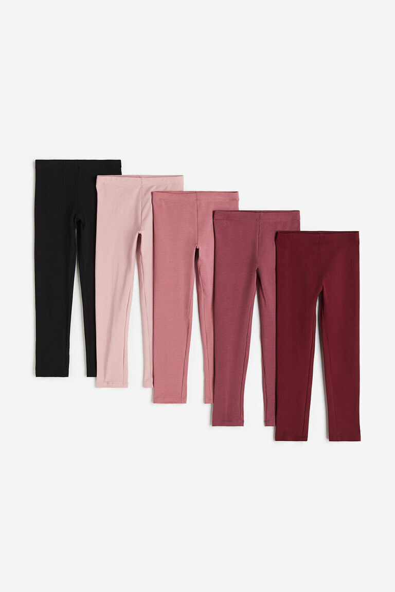 Комплект из 5 леггинсов из джерси H&M, красный 
Комплект из 5 леггинсов из джерси H&M, красный