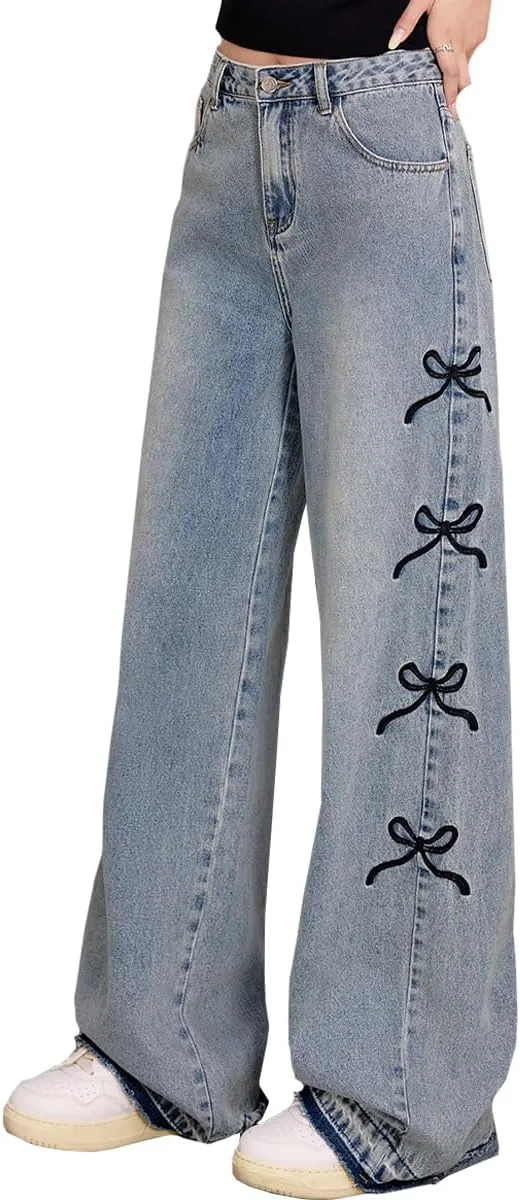 Женские джинсы Y2K с высокой талией и вышивкой бантом kakarin choyx
Женские джинсы Y2K с высокой талией и вышивкой бантом kakarin choyx