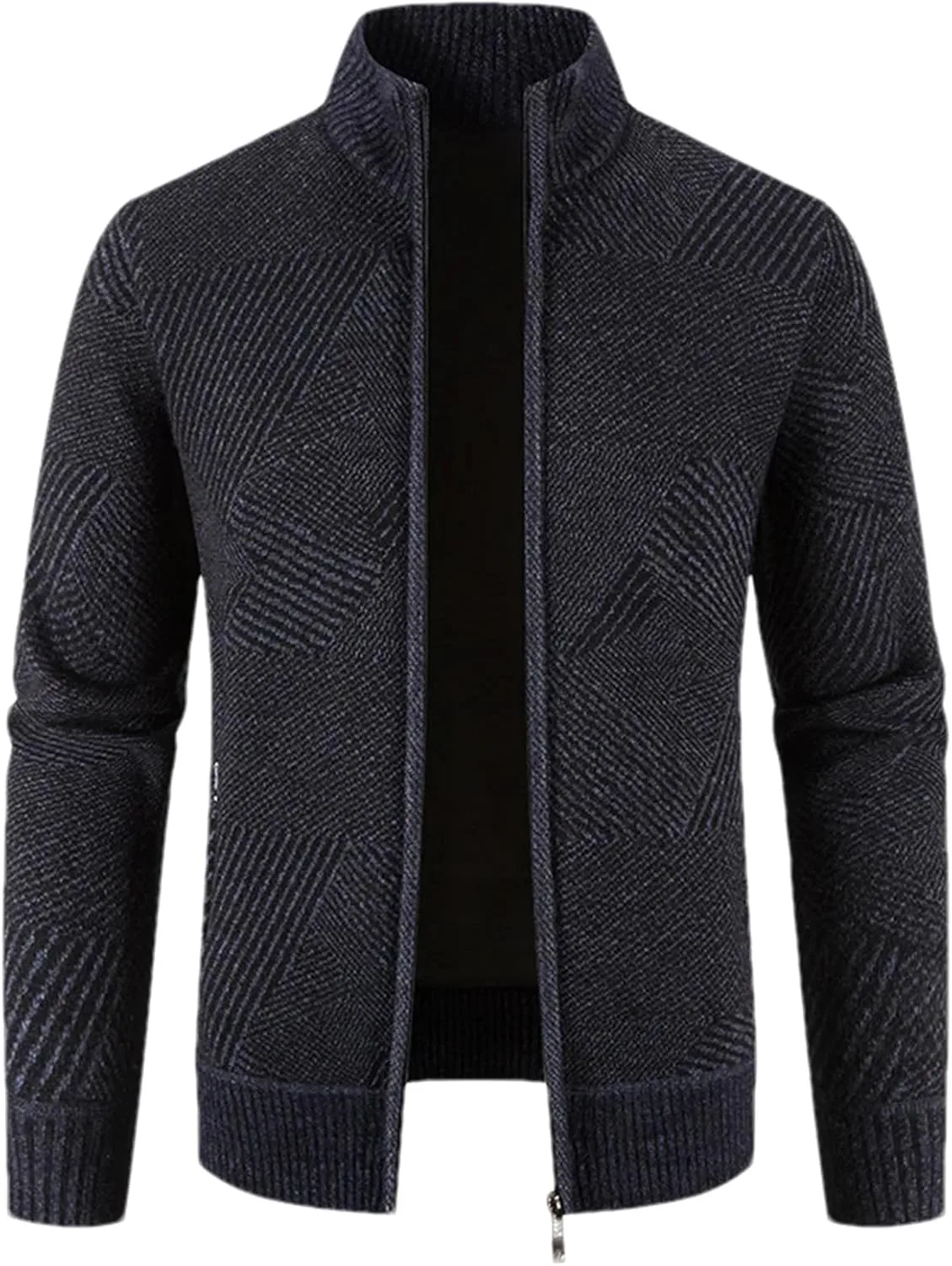 Мужской вязаный кардиган утепленный с воротником стойкой и молнией OWEIEYEU
Мужской вязаный кардиган утепленный с воротником стойкой и молнией OWEIEYEU
