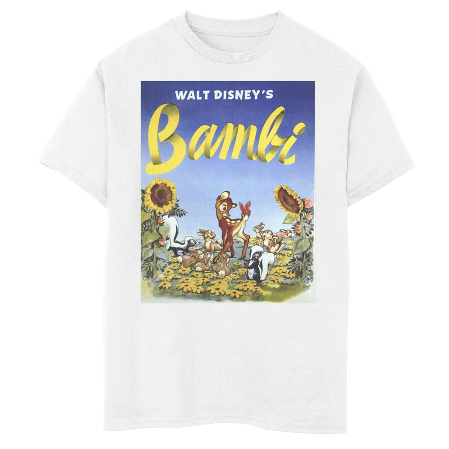 Футболка Disney's Bambi с изображением подсолнуха для мальчиков 8–20 лет Disney, белый
Футболка Disney's Bambi с изображением подсолнуха для мальчиков 8–20 лет Disney, белый