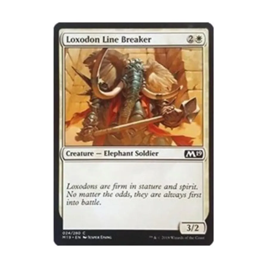 CCG Размыкатель линии Loxodon (C) (фольга), MTG - Core Set 2019
CCG Размыкатель линии Loxodon (C) (фольга), MTG - Core Set 2019