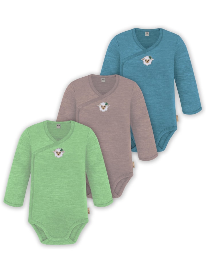 Normani Outdoor Sports Набор из 3 детских боди с длинными рукавами из мериносовой шерсти, синего, розового и зеленого цветов
Normani Outdoor Sports Набор из 3 детских боди с длинными рукавами из мериносовой шерсти, синего, розового и зеленого цветов