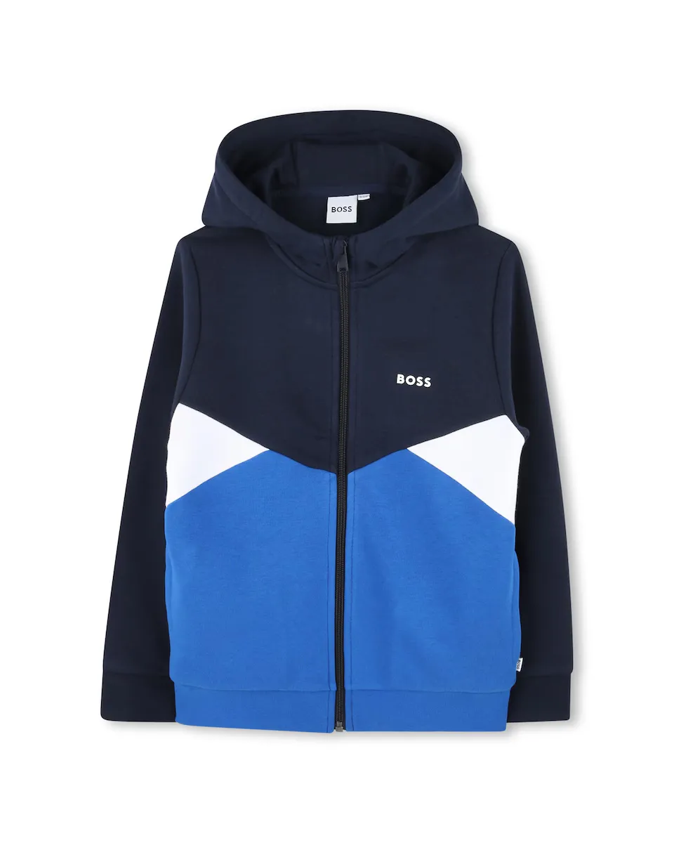 Толстовка с капюшоном и молнией в стиле колор-блок для мальчика BOSS Kidswear, синий
Толстовка с капюшоном и молнией в стиле колор-блок для мальчика BOSS Kidswear, синий