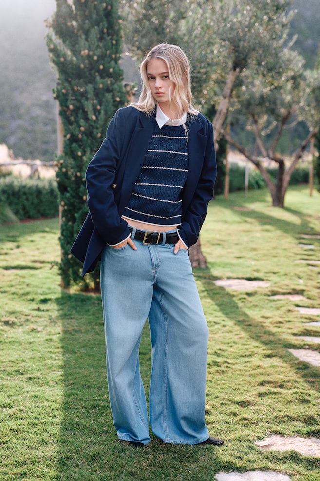 Мешковатые широкие джинсы с низкой посадкой H&M, голубой
Мешковатые широкие джинсы с низкой посадкой H&M, голубой