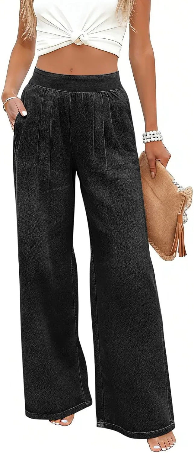 Джинсы для женщин High Waist Wide Leg с эластичным поясом Hesxuno
Джинсы для женщин High Waist Wide Leg с эластичным поясом Hesxuno