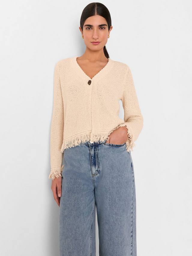 Кардиган с бахромой Whistles, слоновая кость
Кардиган с бахромой Whistles, слоновая кость
