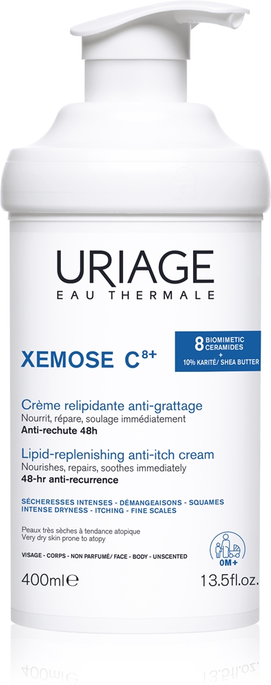 Крем Xemose C8+, восстанавливающий уровень липидов и успокаивающий крем против раздражения, для очень сухой, чувствительной и атопической кожи Uriage, 400 мл
Крем Xemose C8+, восстанавливающий уровень липидов и успокаивающий крем против раздражения, для очень сухой, чувствительной и атопической кожи Uriage, 400 мл