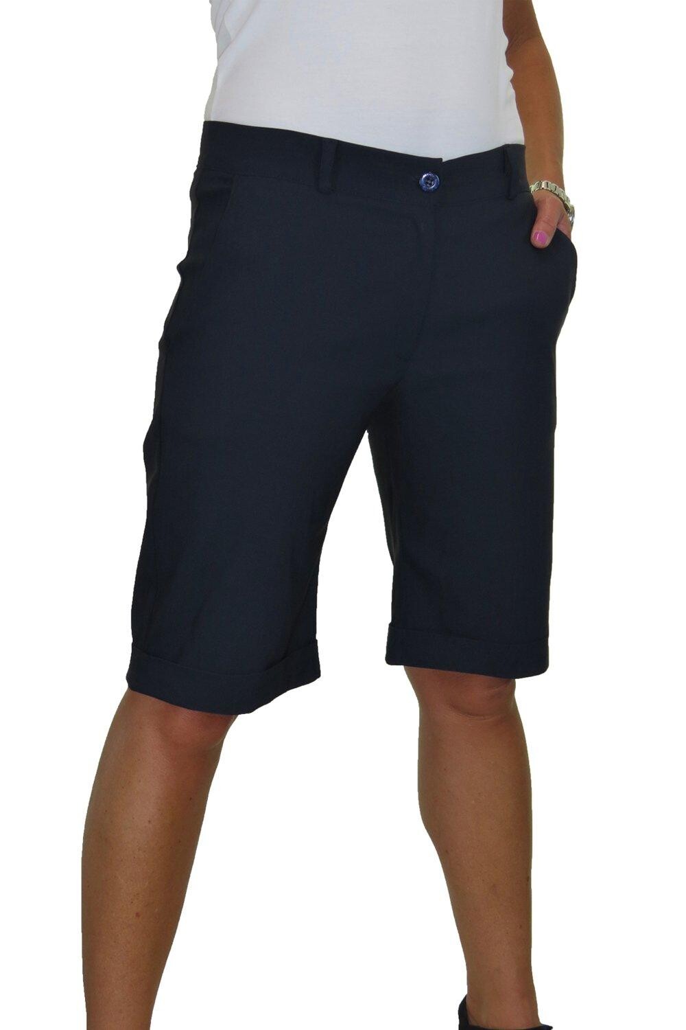 Эластичные шорты-бермуды со средней посадкой Paulo Due, синий 
Эластичные шорты-бермуды со средней посадкой Paulo Due, синий