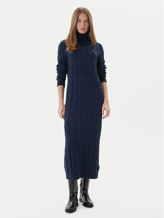 Вязаное платье slim fit WW0WW46429 Tommy Hilfiger, синий
Вязаное платье slim fit WW0WW46429 Tommy Hilfiger, синий