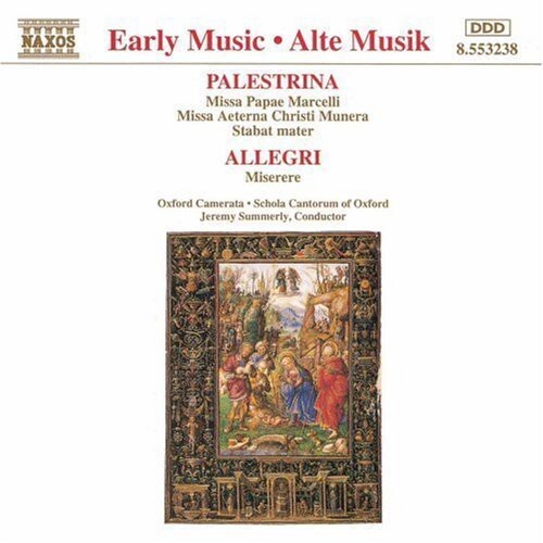CD диск Palestrina / Allegri / Summerly / Oxford Camerata: Missa Papae Marcelli / Miserere
CD диск Palestrina / Allegri / Summerly / Oxford Camerata: Missa Papae Marcelli / Miserere
