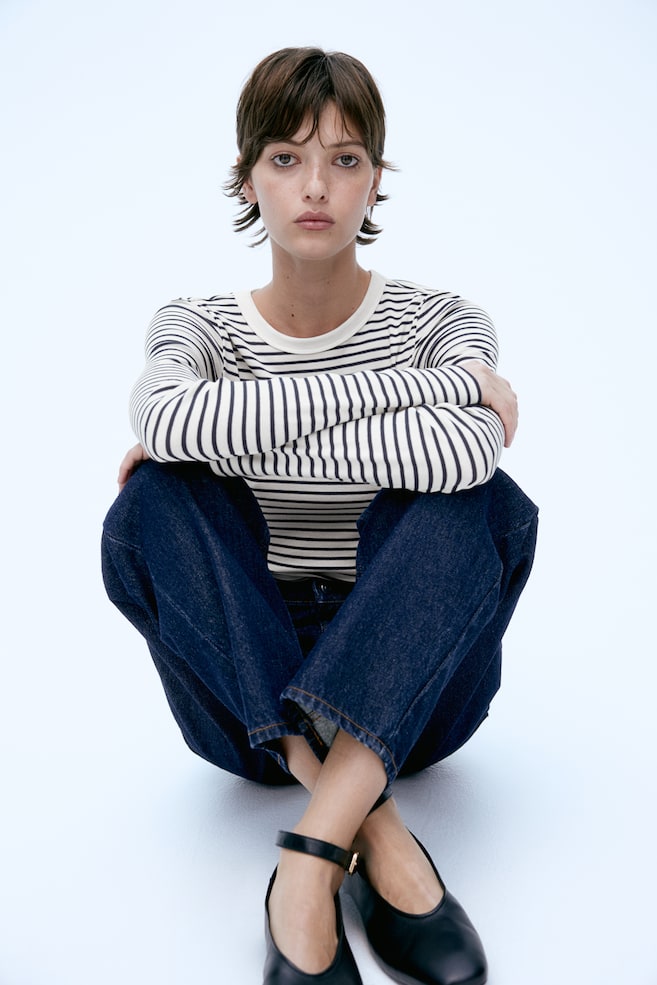 Рубашка из ребристого джерси H&M, мультиколор
Рубашка из ребристого джерси H&M, мультиколор