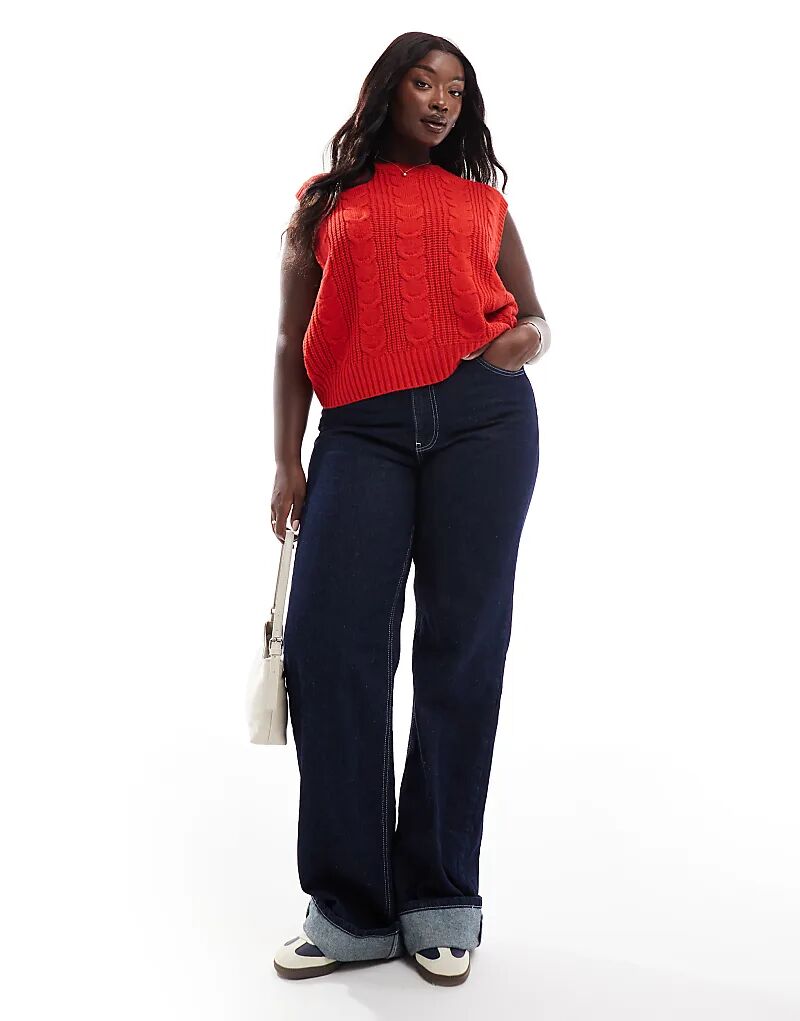 Укороченный топ с косами красного цвета Yours
Укороченный топ с косами красного цвета Yours