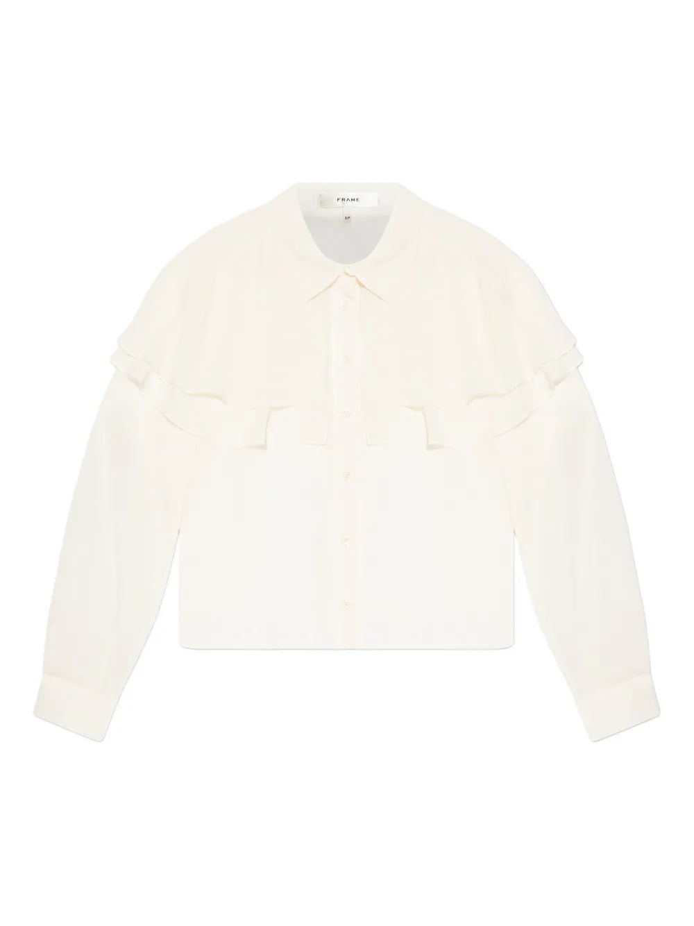 Рубашка с рюшами и длинными рукавами Frame, нейтральный
Рубашка с рюшами и длинными рукавами Frame, нейтральный